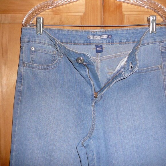 BANDOLINOBLU Womans Tall Sz 10 Fade Blue Jeans Accent Stretch High Rise Jeans - Picture 6 of 6